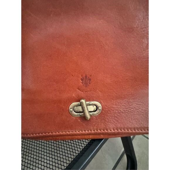 Vintage Leather Brown‎ Italian Italy Crossbody Bag Boho Western - Picture 2 of 10